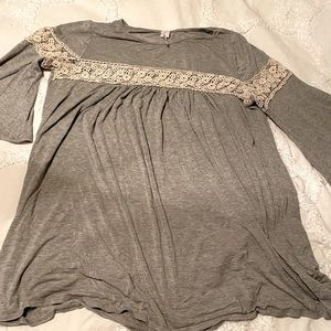 Grey tunic top or mini dress